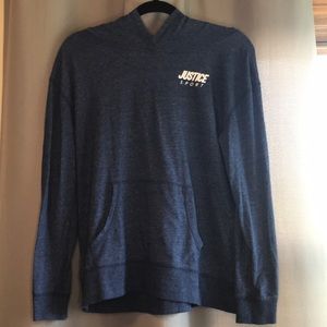 Justice navy heathered light sweatshirt sz-18-
